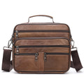 Genuine Leather Shoulder Bag for Men Black Cowhide Leather Handbag for Men Business Office Messenger Bag Male Crossbody Bag