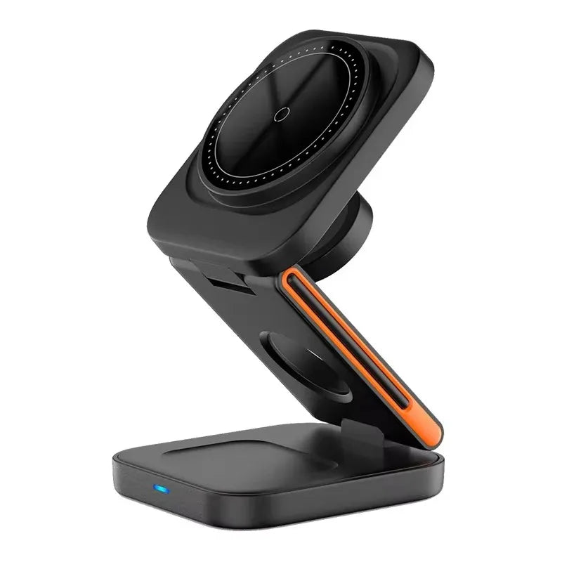 3-in-1 Magnetic Wireless Charging Station | Foldable Stand for iPhone, Apple Watch & AirPods