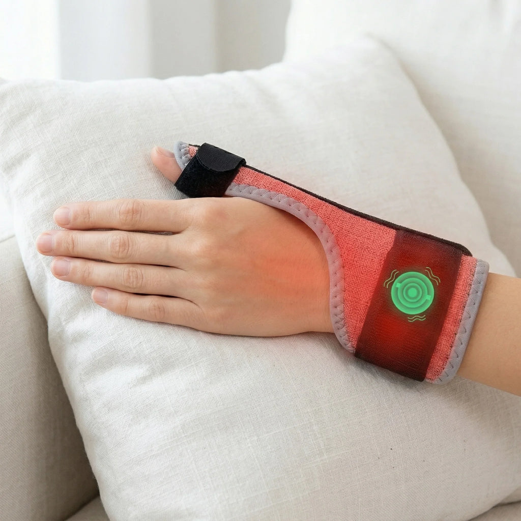 Red Light Heated Wrist & Thumb Support Brace | Vibration, 3 Heat Settings