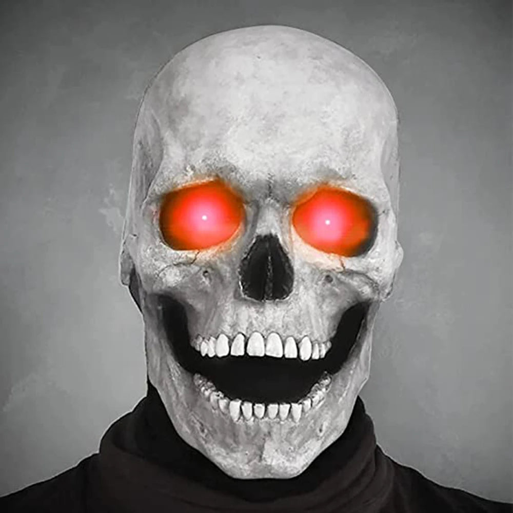 Halloween Mask Latex Mask Skull Mask Horror Decoration Full Head Skull Mask Helmet Movable Jaw Masque Gifts Party Costume Mask