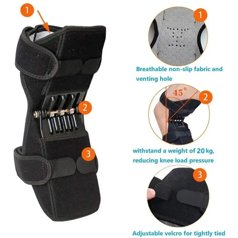 Rebound Spring Knee Support Booster | Adjustable, Breathable Knee Brace for Hiking & Everyday Activity