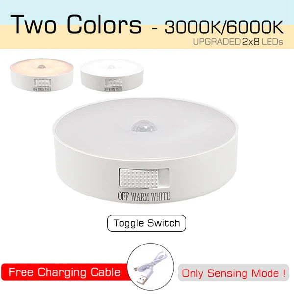 Motion Sensor Night Light | USB Rechargeable LED Light