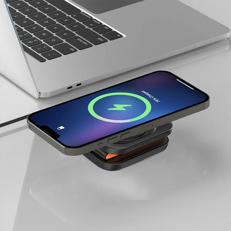 3-in-1 Magnetic Wireless Charging Station | Foldable Stand for iPhone, Apple Watch & AirPods
