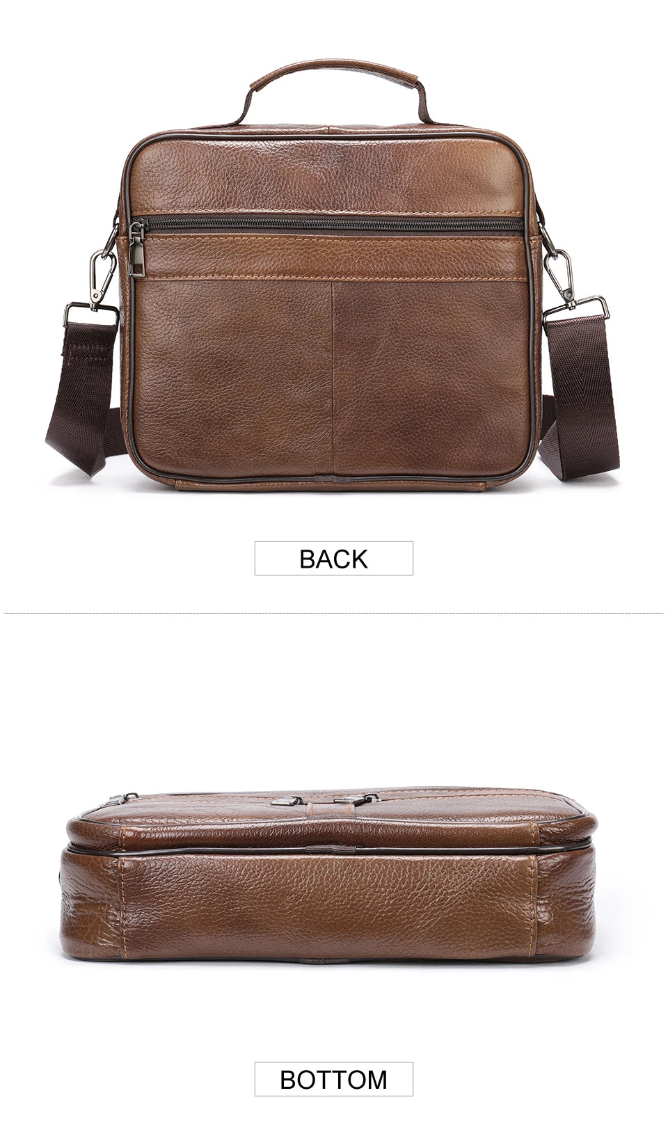 Genuine Leather Shoulder Bag for Men Black Cowhide Leather Handbag for Men Business Office Messenger Bag Male Crossbody Bag