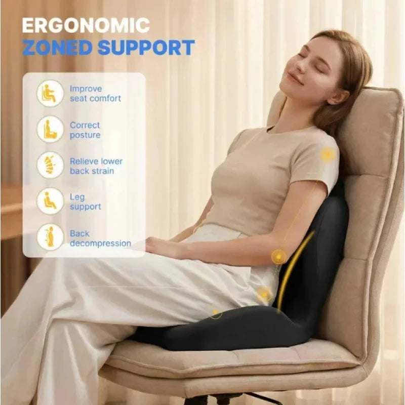 Ergonomic Seat Cushion | Memory Foam Pressure-Relief Pad for Office, Car & Home