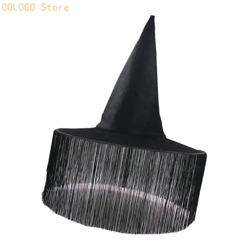 Witch Costume Hat With Pointed and Soft Fabric Finish for Halloween Theme Party Looks, Photo Booth Styling, and Character