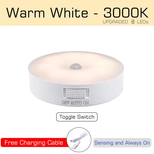 Motion Sensor Night Light | USB Rechargeable LED Light