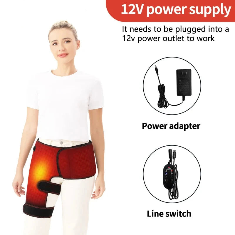 Heated Massage Waist Hip Support Brace Heating Support Pain Relief Hot Compress Waist Thigh Buttock Muscle Relaxation