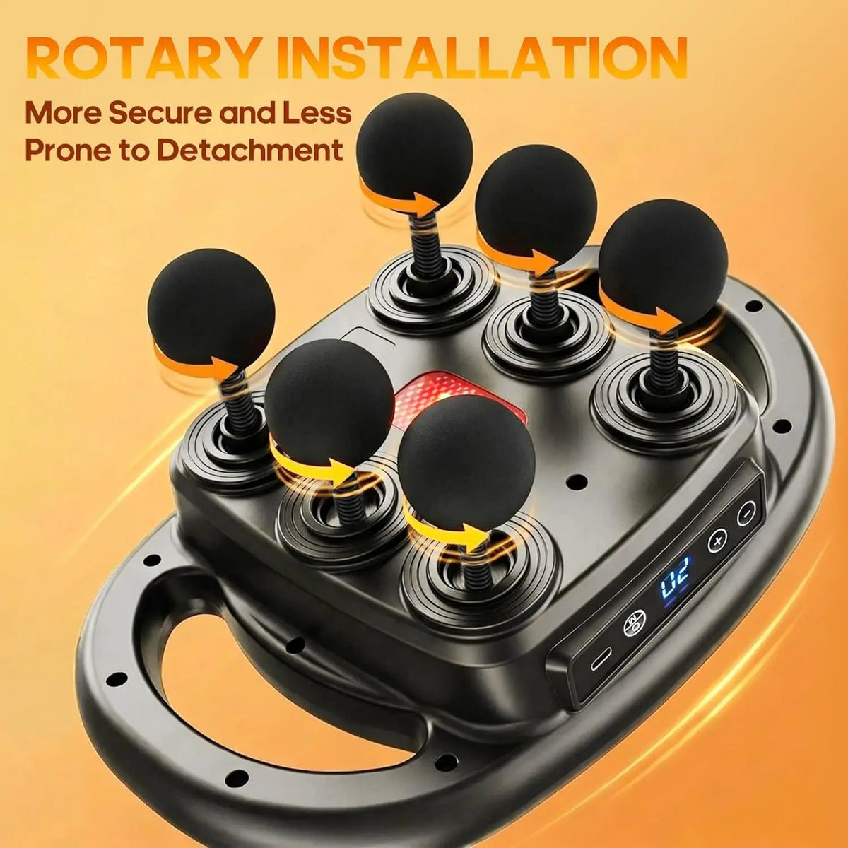 6-Head Percussion Massage Gun | Deep Tissue Muscle Massager, 9 Speeds & 4 Modes