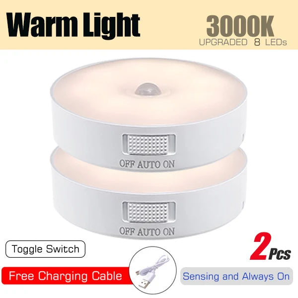 Motion Sensor Night Light | USB Rechargeable LED Light