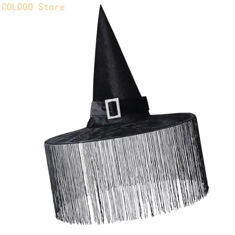 Witch Costume Hat With Pointed and Soft Fabric Finish for Halloween Theme Party Looks, Photo Booth Styling, and Character