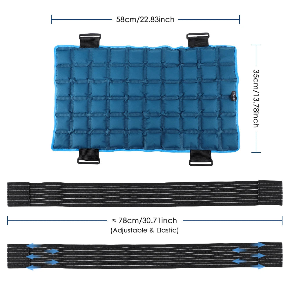 What's included: compress wrap, elastic straps and instruction manual