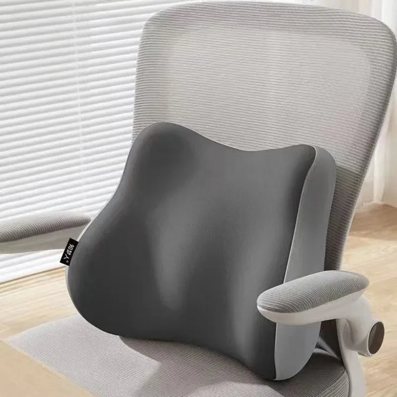 Ergonomic Lumbar Support Cushion | Memory Foam Waist & Back Support for Office Chair, Car & Home