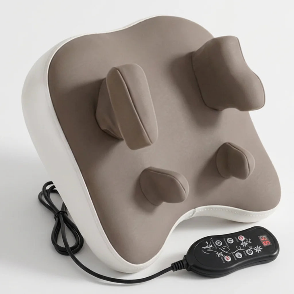 Wireless Shiatsu Massage Pillow | Heated Trapezius, Neck, Waist & Leg Massager
