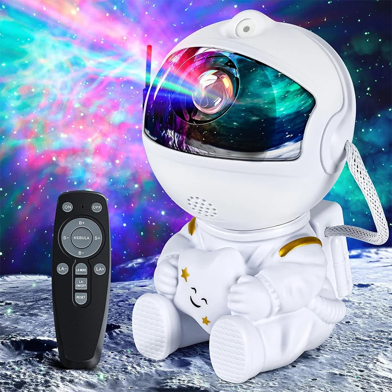 Astronaut Galaxy Star Projector | Night Light with Remote, 8 Lighting Modes