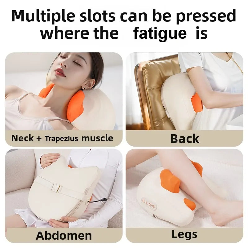 Wireless Shiatsu Massage Pillow | Heated Trapezius, Neck, Waist & Leg Massager