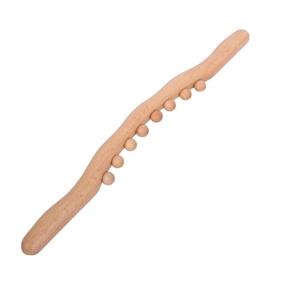 Wood Gua Sha Massage Stick | Full Body Back, Shoulder & Leg Relaxation Tool