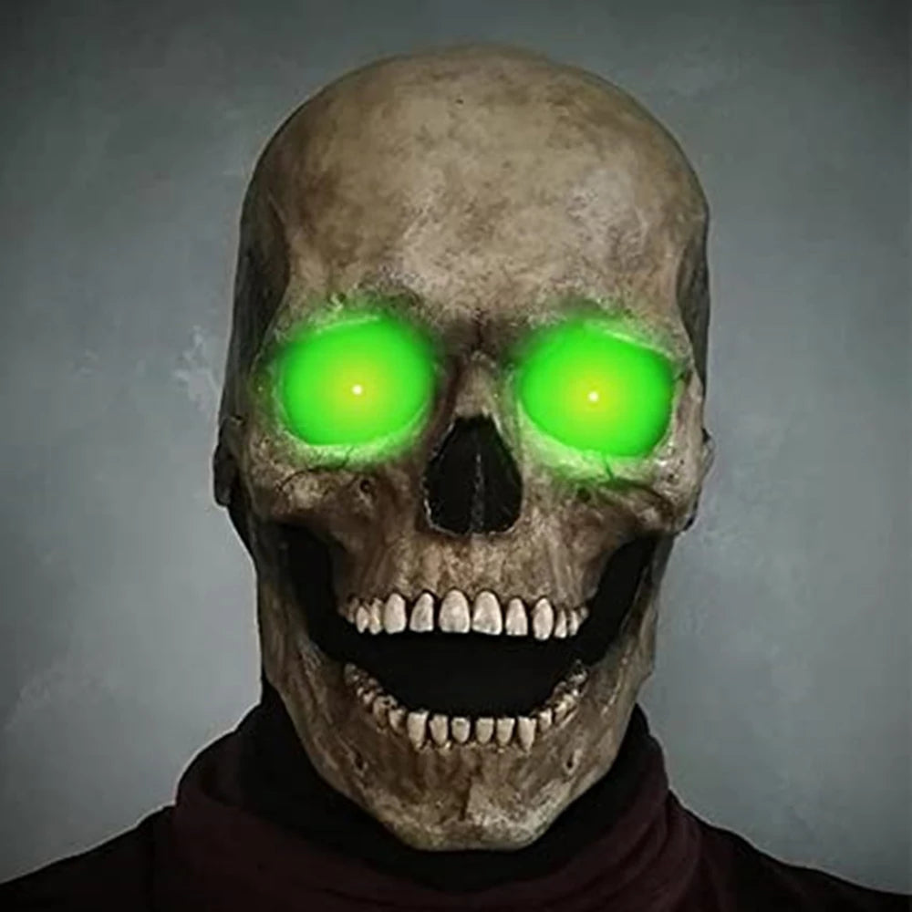 Halloween Mask Latex Mask Skull Mask Horror Decoration Full Head Skull Mask Helmet Movable Jaw Masque Gifts Party Costume Mask