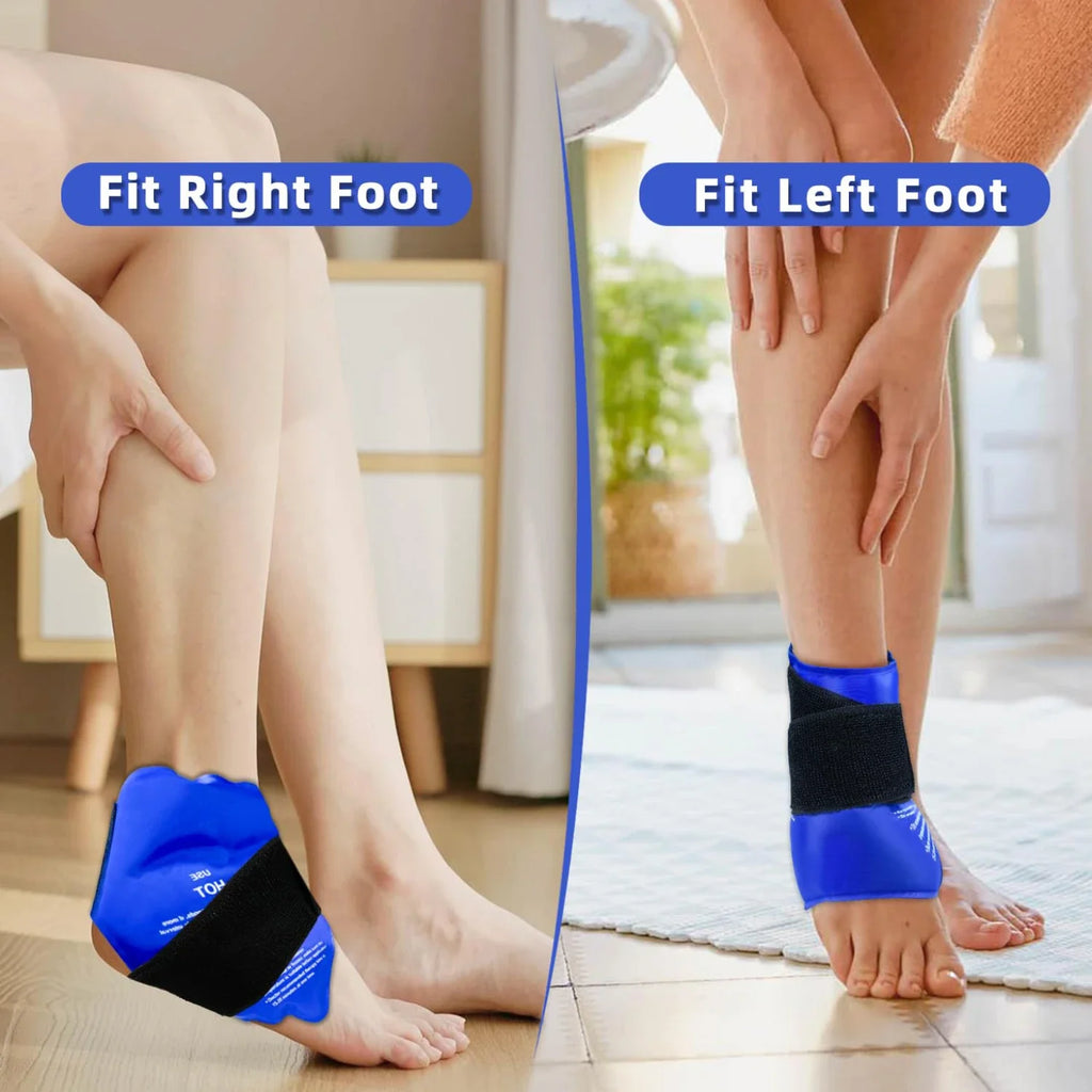 Ankle Brace Hot & Cold Ice Pack Wrap | Reusable Gel Compress for Sports Injuries