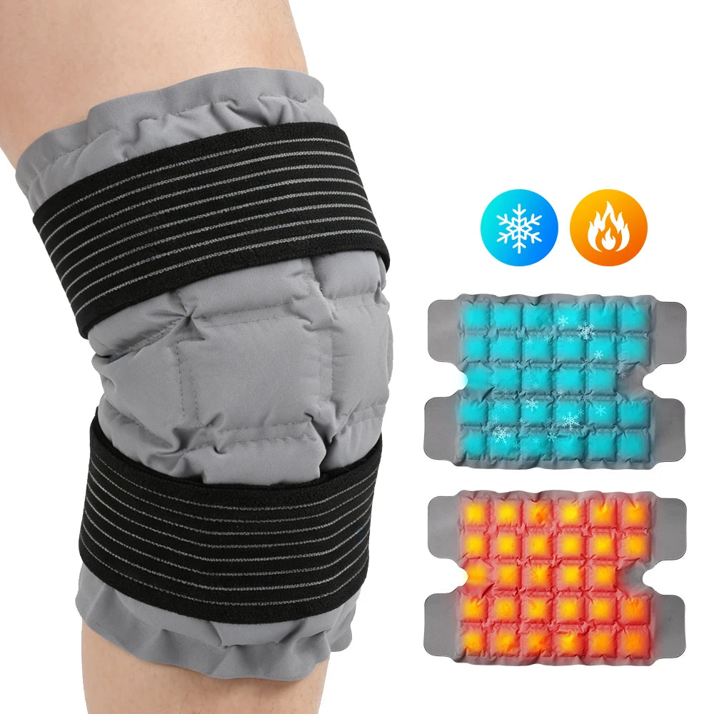 Reusable Big Hot & Cold Ice Pack Wrap | Self-Absorbing Gel for Knee, Leg, Arm & Joint Relief