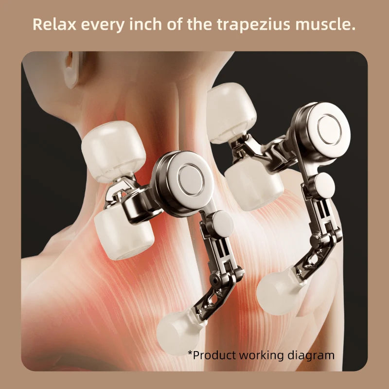 4D rotating kneading nodes inside the massage cushion