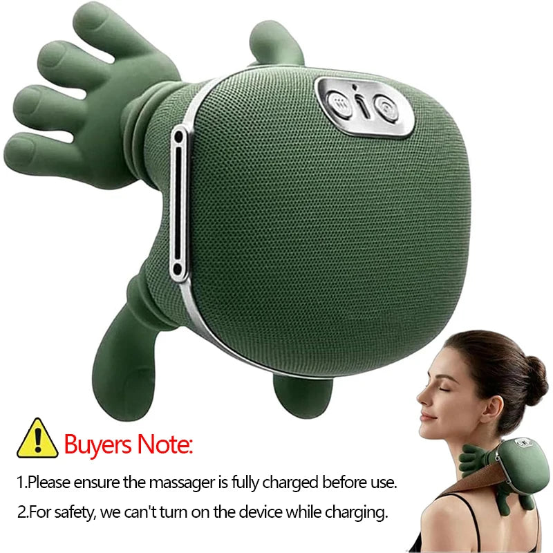 Shiatsu Neck & Shoulder Massager | Heated Deep Kneading Wireless Massage Wrap