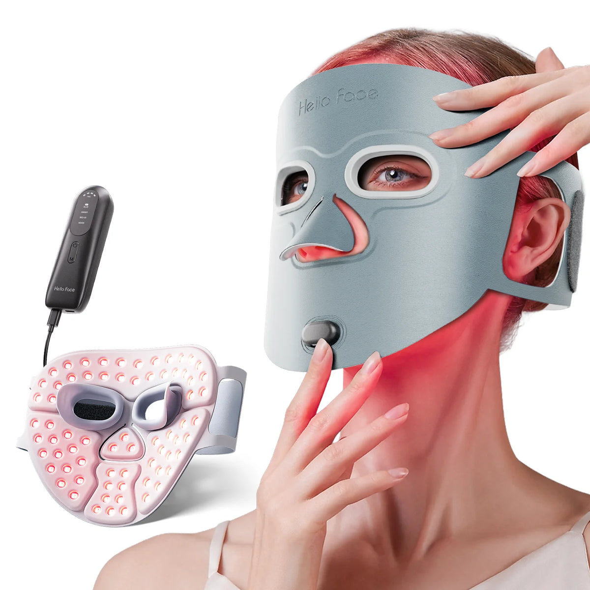 Red & Infrared LED Face Mask | Wireless Light Therapy, 4 Modes