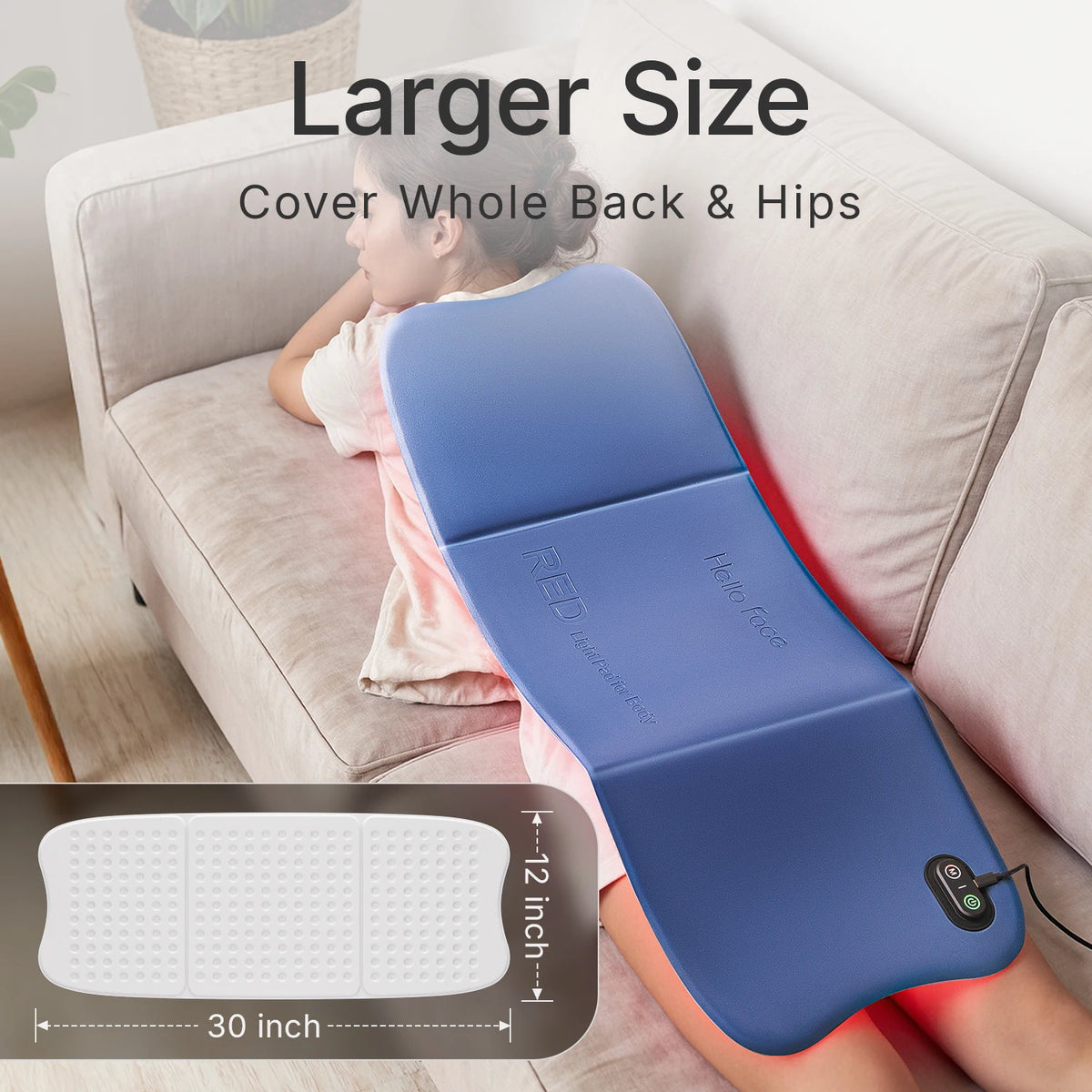 Full Body Red Light Therapy Mat | Large Near Infrared Pad for Back, Waist & Legs
