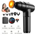 Massage Gun with Heat | Deep Tissue Percussion Massager, 7 Heads & 20 Speeds