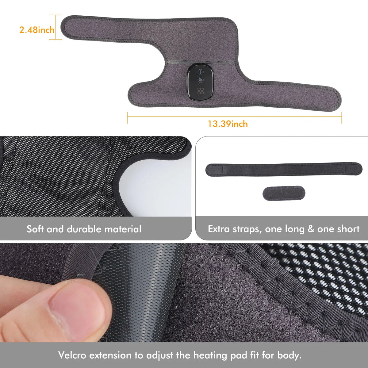 3-in-1 version of the wrap secured around an elbow