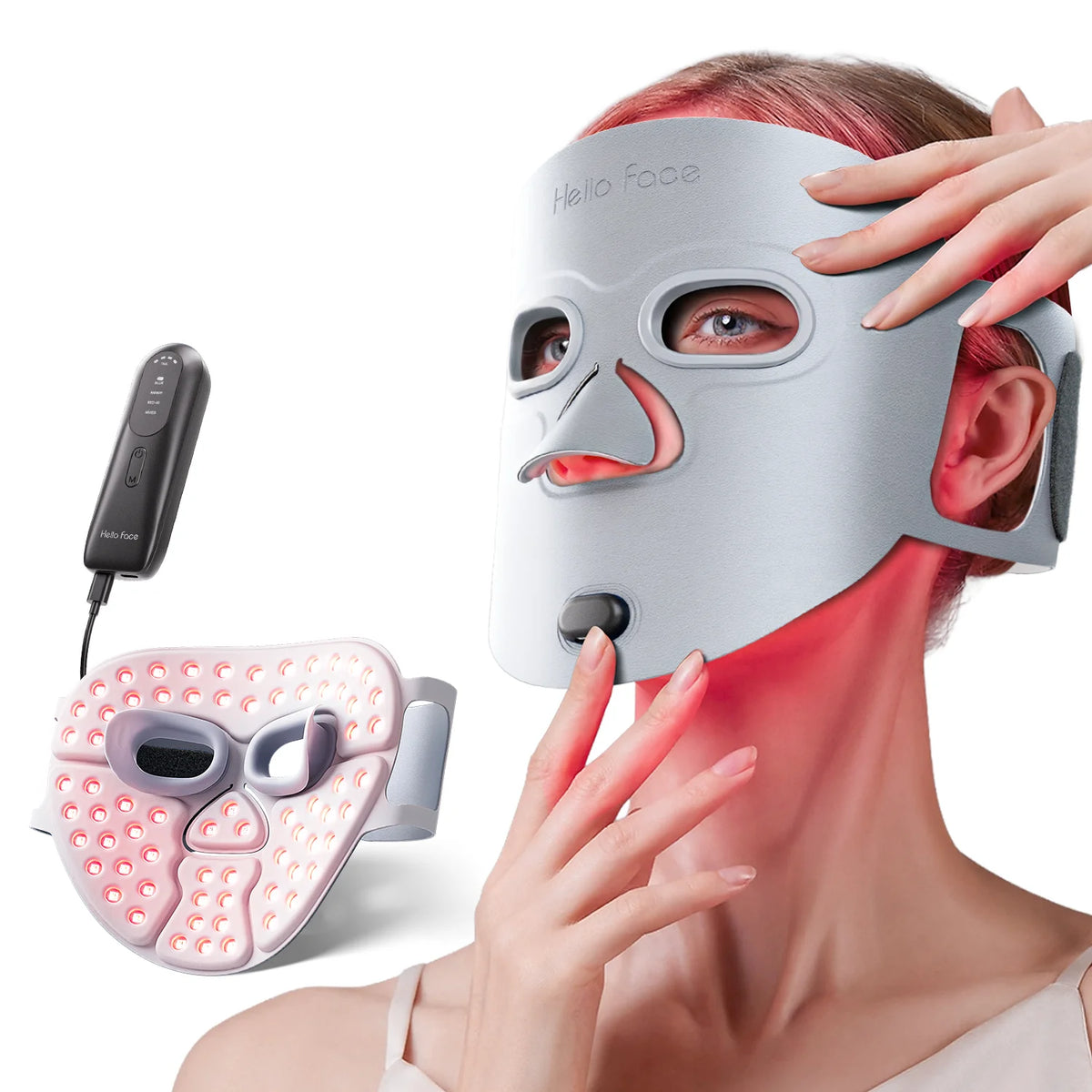 Red & Infrared LED Face Mask | Wireless Light Therapy, 4 Modes