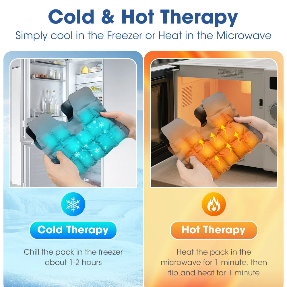 Reusable Big Hot & Cold Ice Pack Wrap | Self-Absorbing Gel for Knee, Leg, Arm & Joint Relief