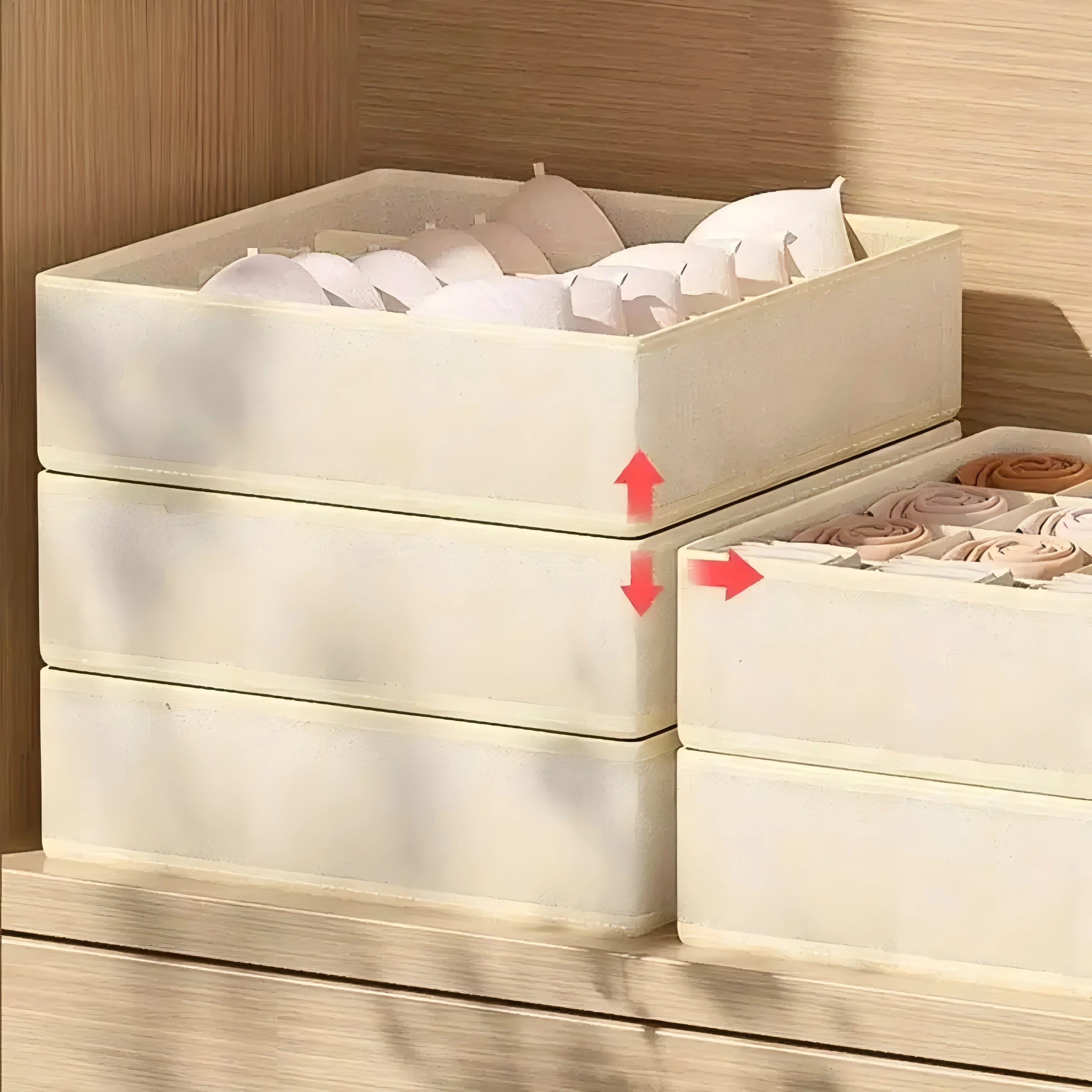 Cabinet Underwear Organizer Drawer Clothes Organizer Boxes Closet Organizer for Underwear Bra Socks Underpants Storage Organizer
