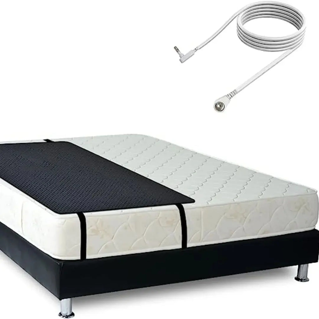 Grounding Leather Mattress Pad | Conductive Earthing Sleep Mat, 15ft Cord