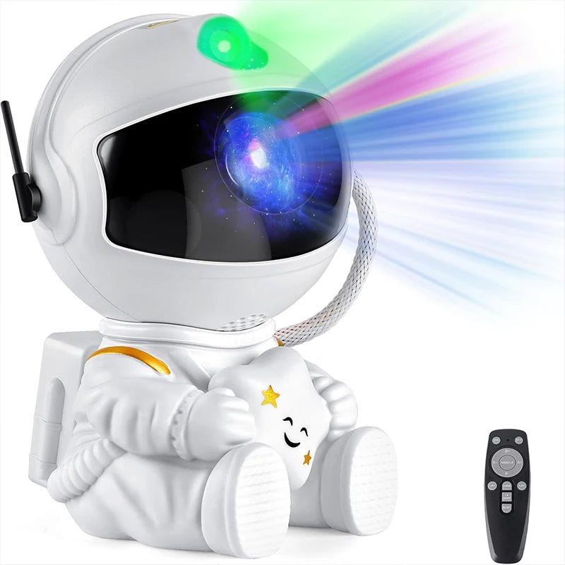 Astronaut Galaxy Star Projector | Night Light with Remote, 8 Lighting Modes