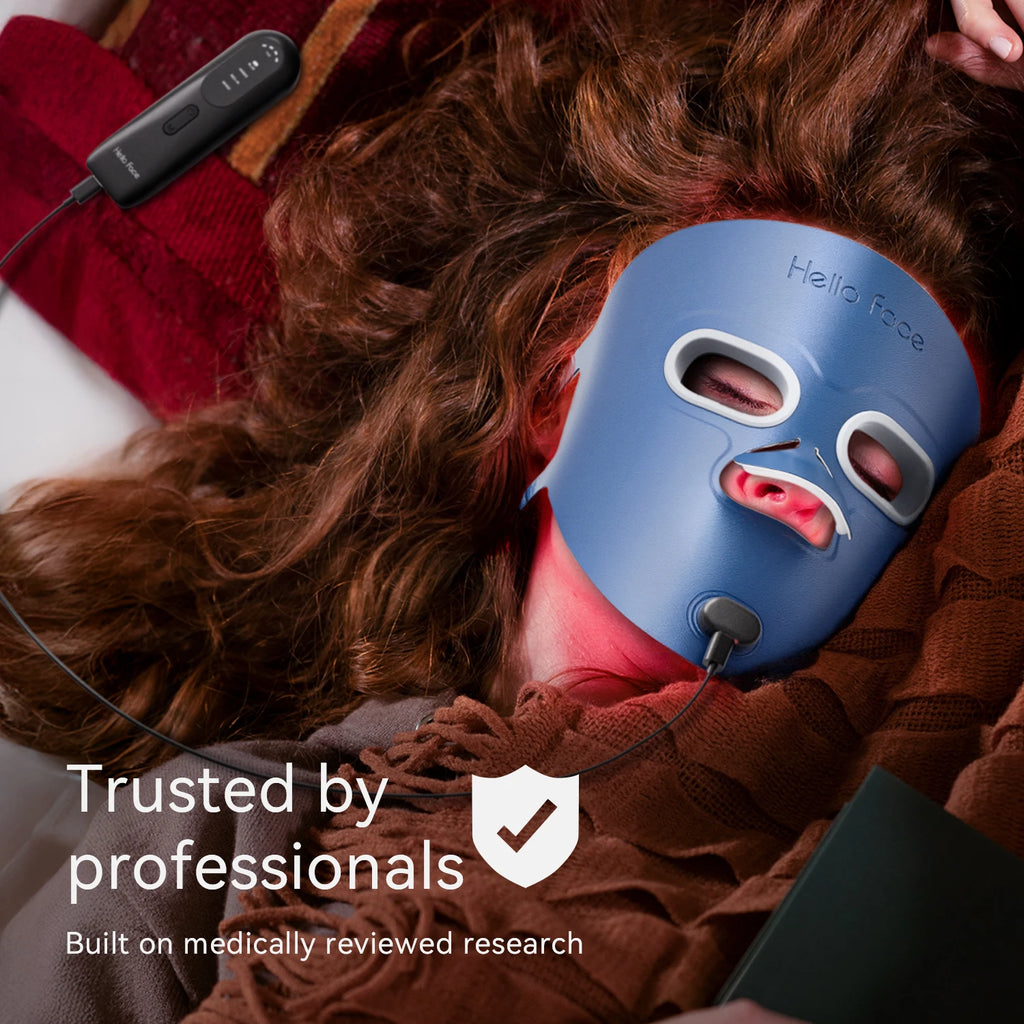 Red & Infrared LED Face Mask | Wireless Light Therapy, 4 Modes