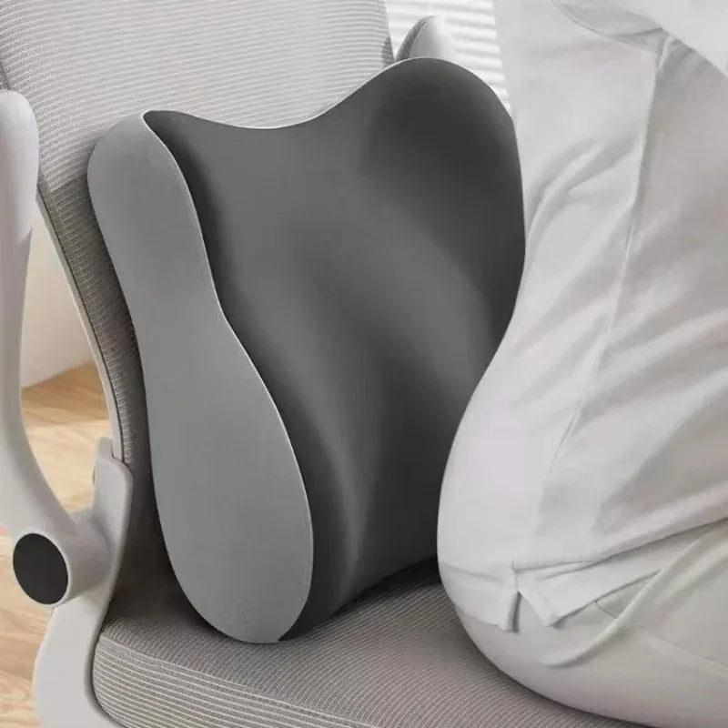 Ergonomic Lumbar Support Cushion | Memory Foam Waist & Back Support for Office Chair, Car & Home