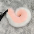 Faux Fur Wolf Fox Tail Dog Shiba Inu Tail with Black Belt Fursuit Plush Furry Costume Accessories for Halloween Party Cosplay