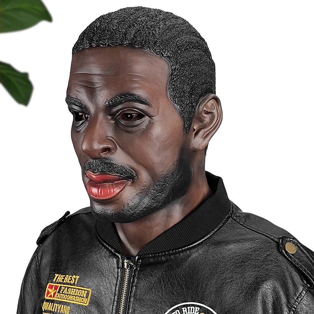 Popular Black Mask, Natural Latex Material, Funny Trick, Natural Latex Material, Detailed Craftsmanship, Movie Texture