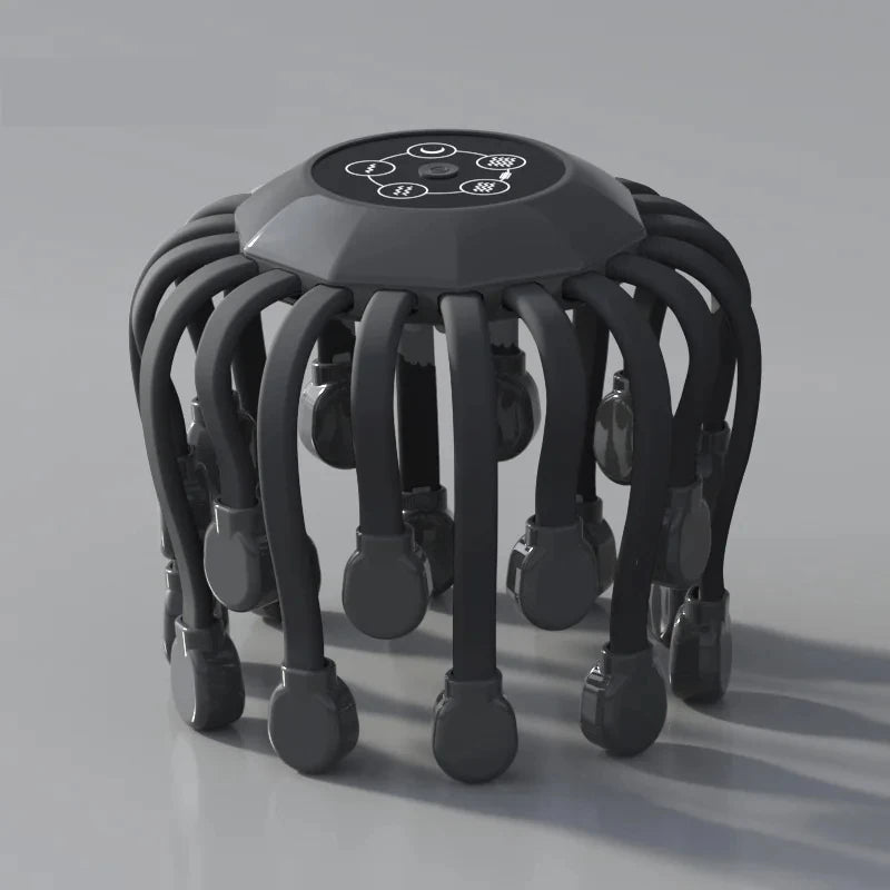 20-Head Scalp Massager | Red Light Vibrating Octopus Head Massager