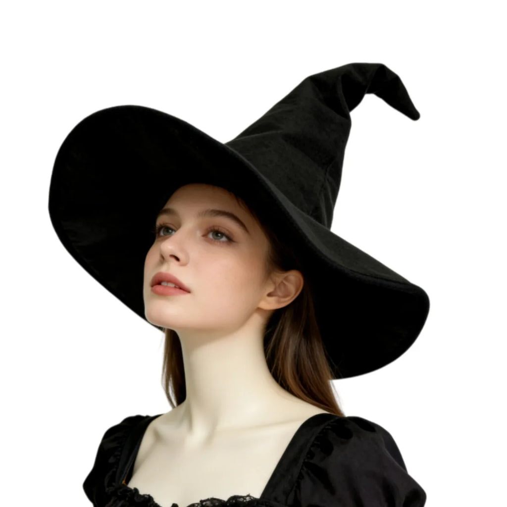 2026 Halloween Wizard Hat for Adult, Black Twisted Witch Hat, Halloween Party Props Costume Cosplay Accessory