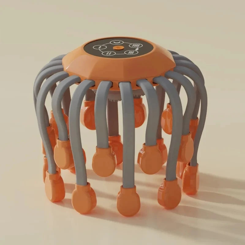 20-Head Scalp Massager | Red Light Vibrating Octopus Head Massager