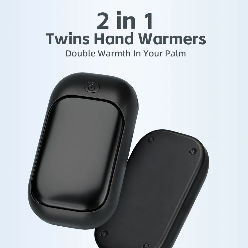 Rechargeable Hand Warmers | 2-in-1 Reusable Electric Pocket Warmer Set