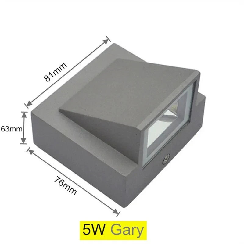 12V IP65 Waterproof wall lamp outdoor 5W 10W  light outdoor Building Exterior Gate Balcony Garden Yard lighting