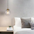 Modern Nordic Glass Globe Pendant Light | Amber, Smoke Grey, Clear Glass