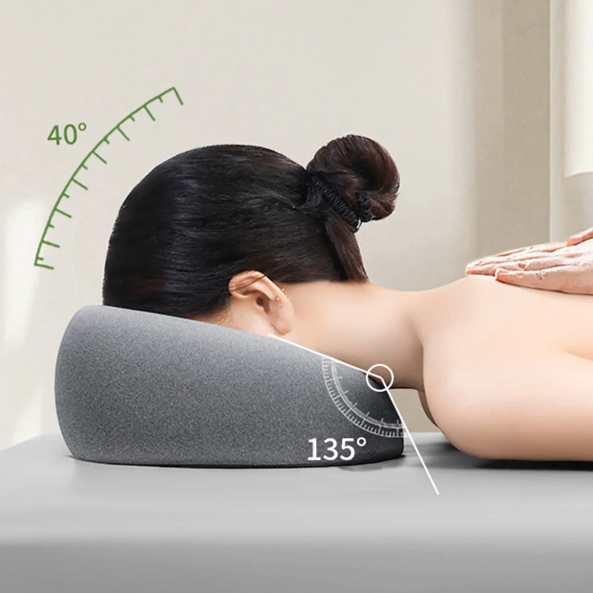 Face Down Pillow | Memory Foam Desk Nap & Massage Headrest for Home & Salon