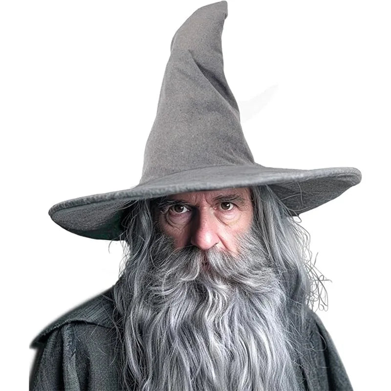 2026 Halloween Wizard Hat for Adult, Black Twisted Witch Hat, Halloween Party Props Costume Cosplay Accessory
