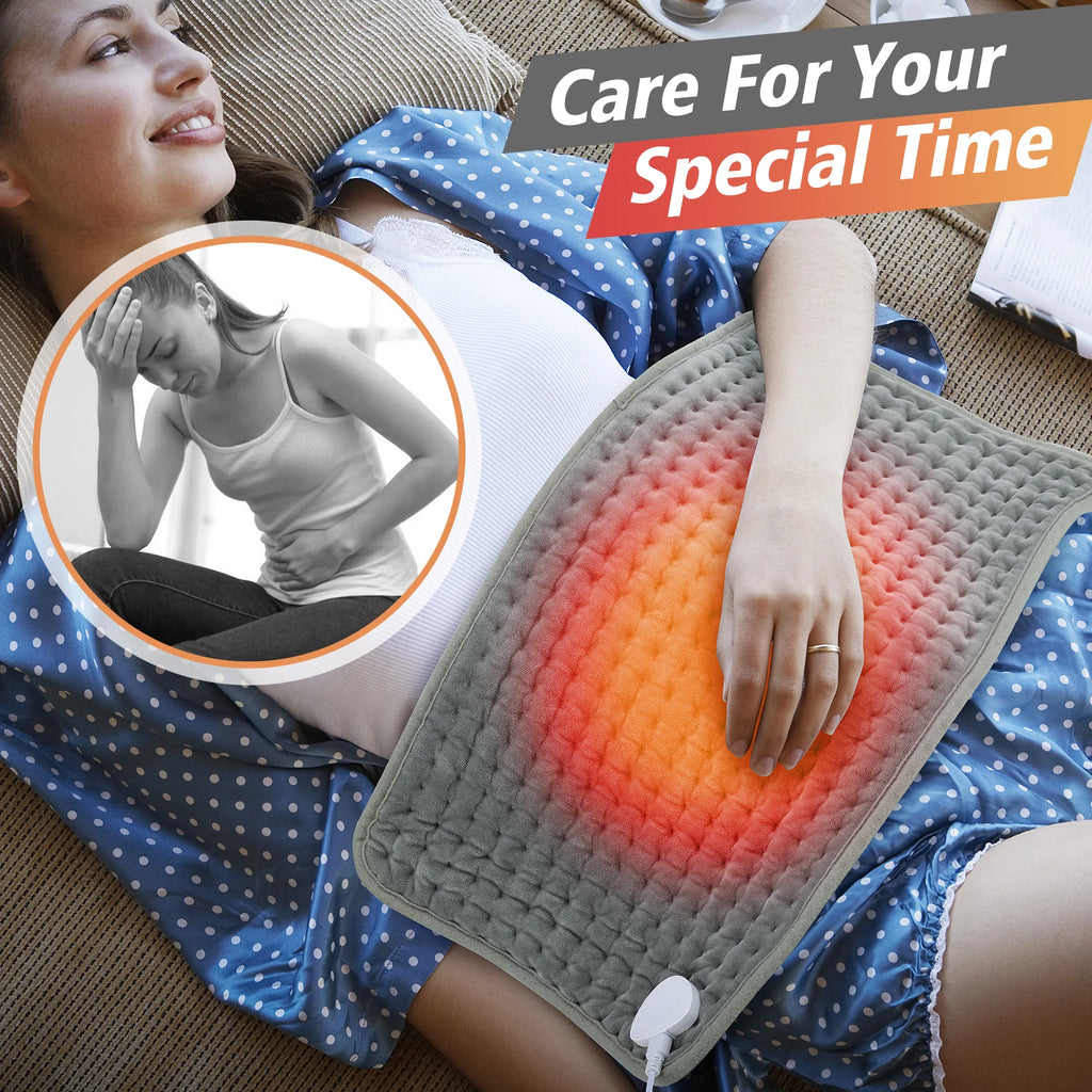 Soft Heating Pad | 9-Level Adjustable Heat, Micro-Plush, 60x30cm for Body, Back & Legs