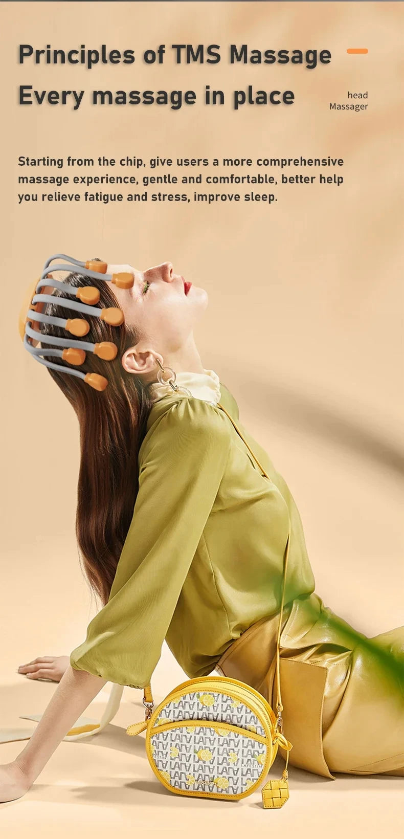 20-Head Scalp Massager | Red Light Vibrating Octopus Head Massager