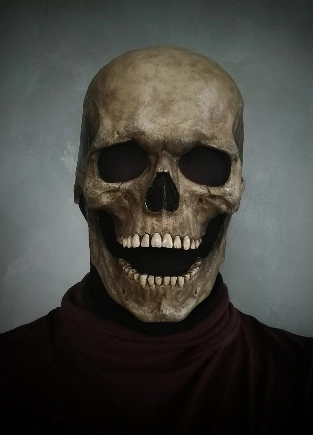 Halloween Mask Latex Mask Skull Mask Horror Decoration Full Head Skull Mask Helmet Movable Jaw Masque Gifts Party Costume Mask